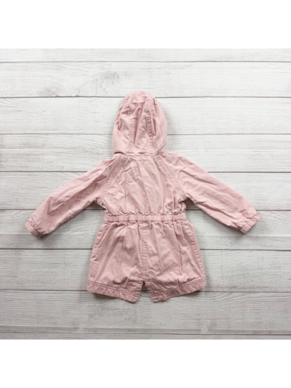 Old Navy Baby Girls Hooded Pink Lightweight Jacket Snap Front 18-24 Months - Picture 6 of 6